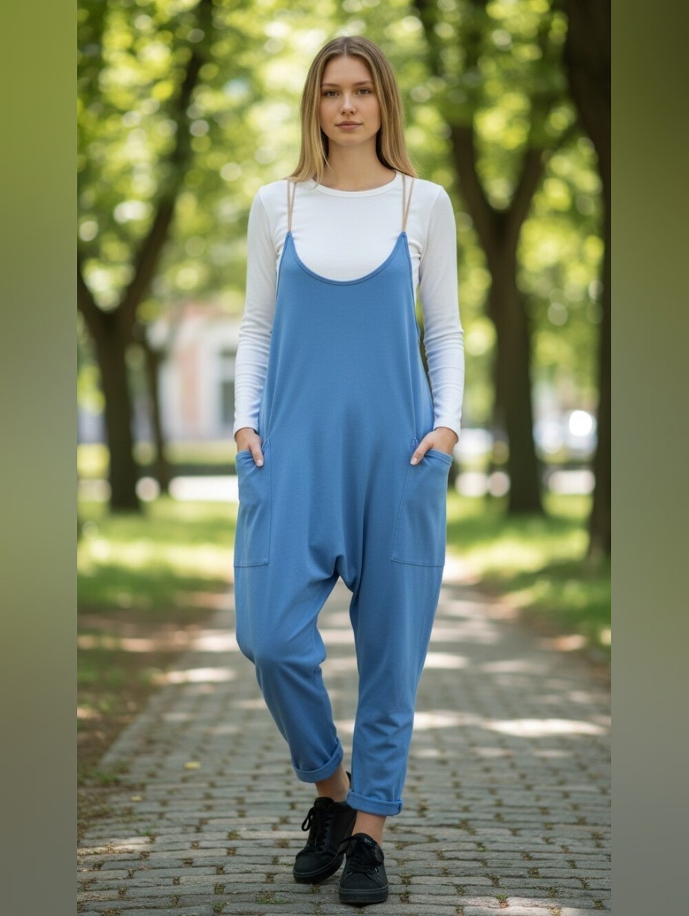 FP Movement Hot Shot Onesie Jumpsuit In Light Cobalt, NWT